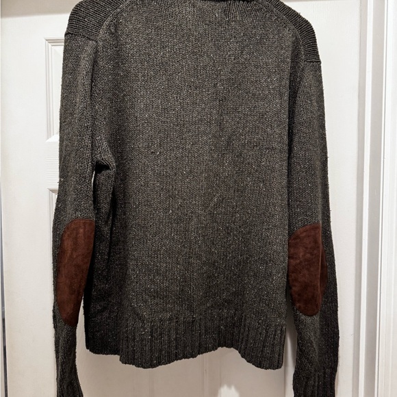 Vintage Polo Ralph Lauren medium sweater with suede, elbow, patches, - Picture 7 of 7